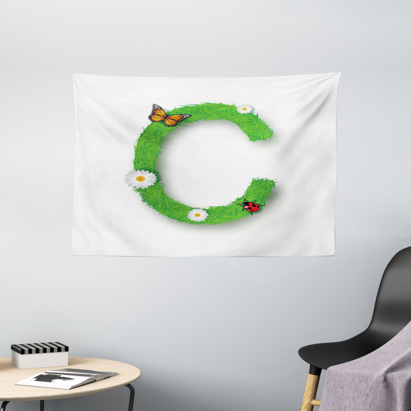 C with Grass Greenland Wide Tapestry