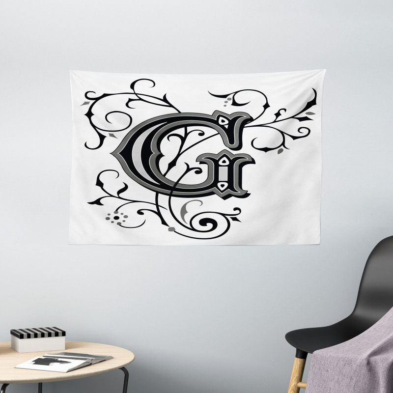 G Font Wide Tapestry