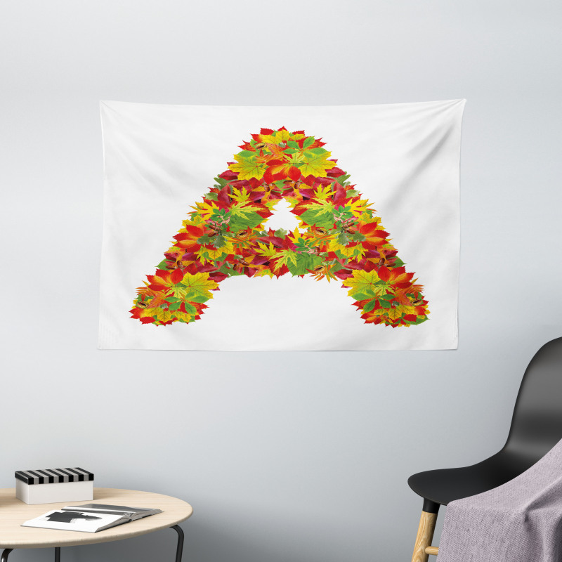 Autumn Themed Capital Wide Tapestry