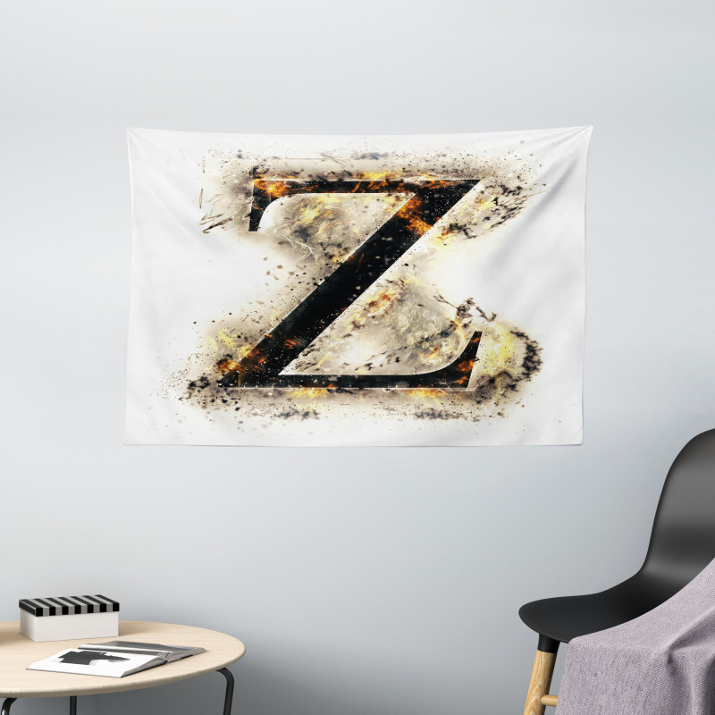 Capital Z Character Wide Tapestry