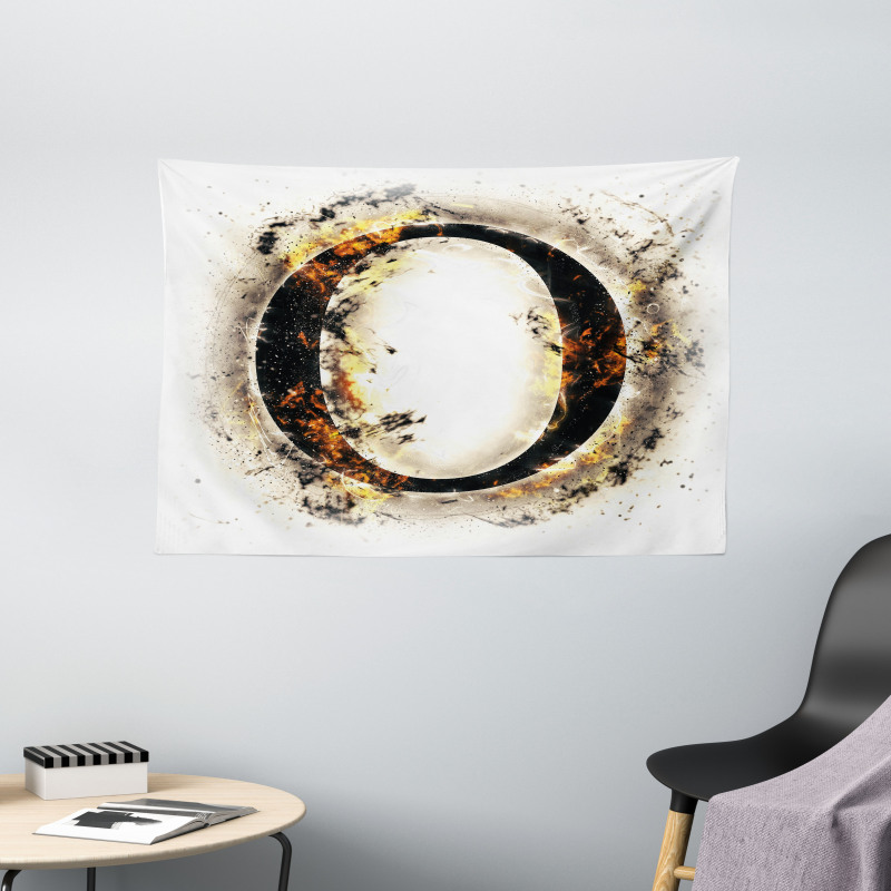 Alphabet on Fire Hot O Wide Tapestry