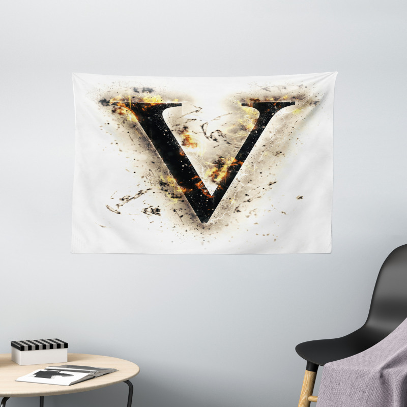 Cool Burning Alphabet Wide Tapestry