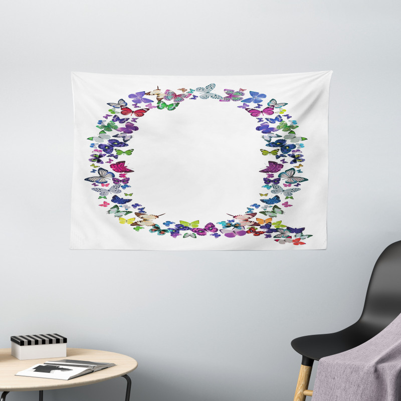 Spring Inspired Font Wide Tapestry