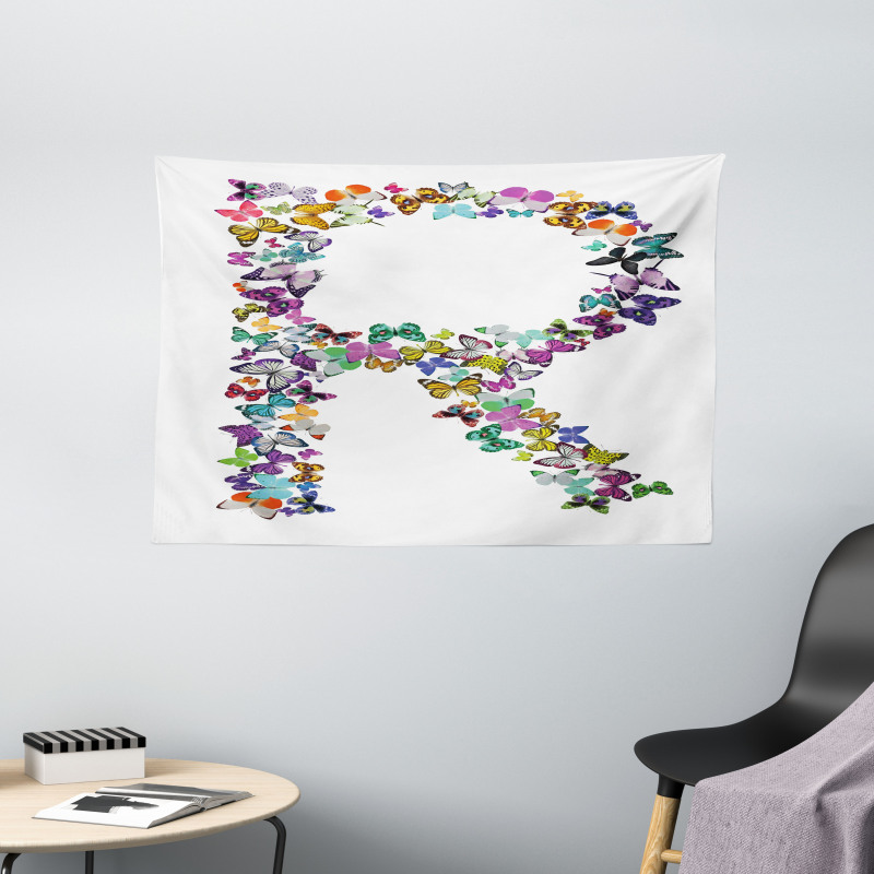 Butterfly Composition Wide Tapestry