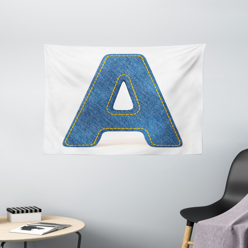 Blue Uppercase Jeans Wide Tapestry