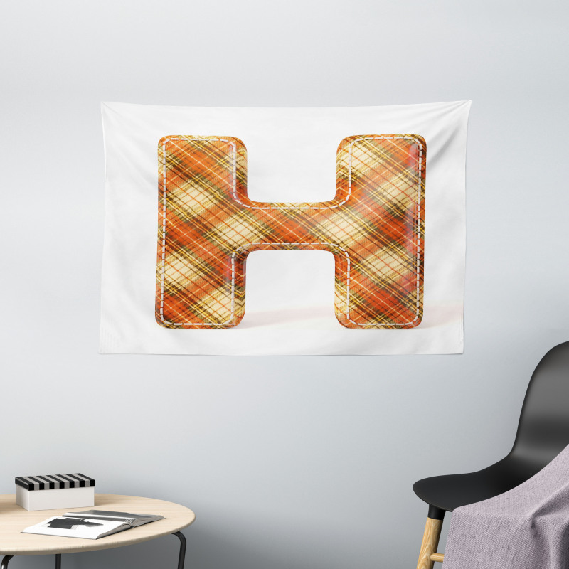 Retro Revival Typeset Wide Tapestry