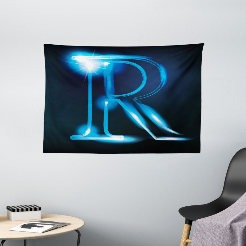 Futuristic Design R Wide Tapestry