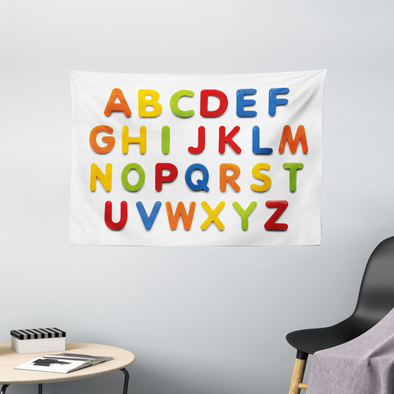 Multicolor Education Wide Tapestry