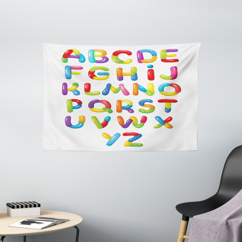 Cheerful Kids Design Wide Tapestry