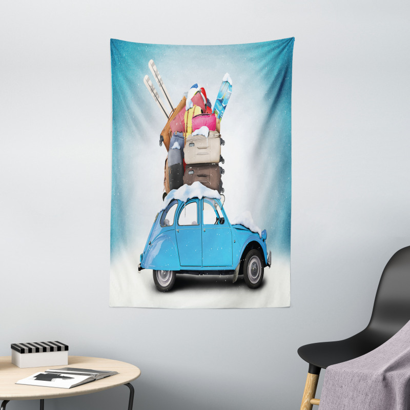Traveling Theme Holiday Tapestry