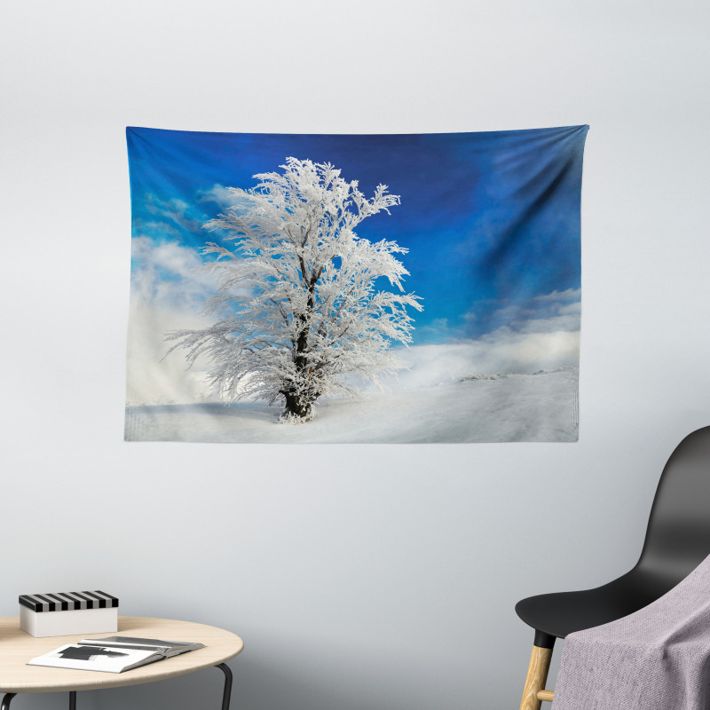 Lonely Tree Rural Land Wide Tapestry