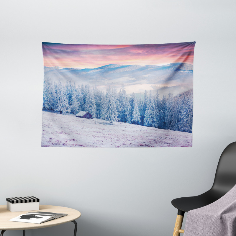 Calm Scenic Countryside Wide Tapestry