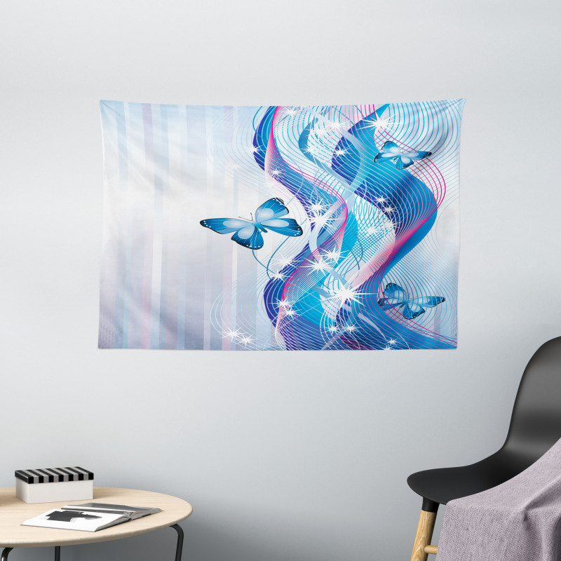 Magic Butterfly Wide Tapestry