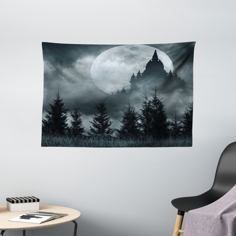 Magic Castle Design Wide Tapestry