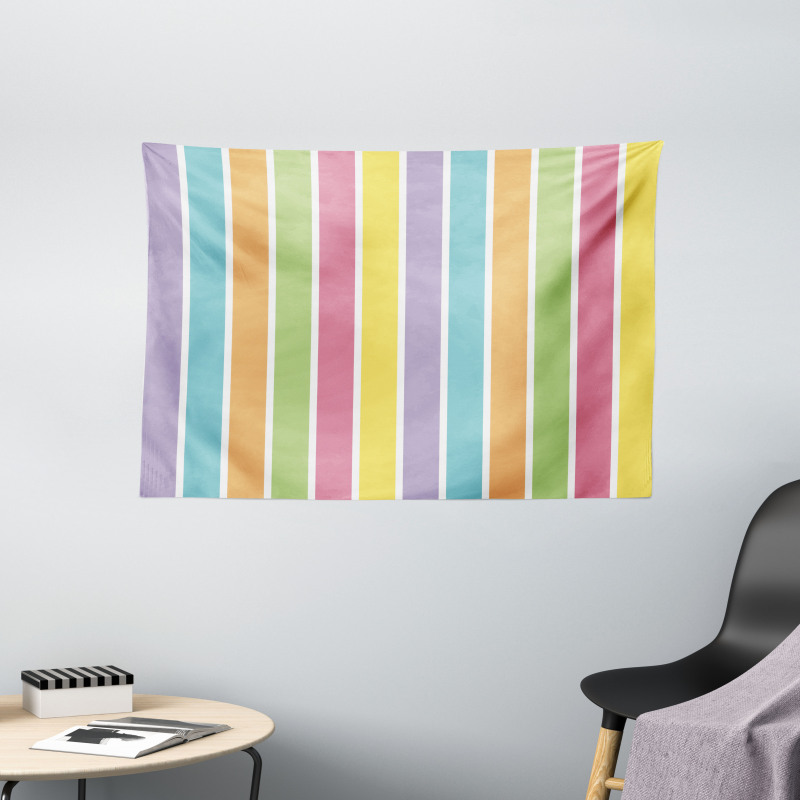 Pastel Summer Funky Wide Tapestry