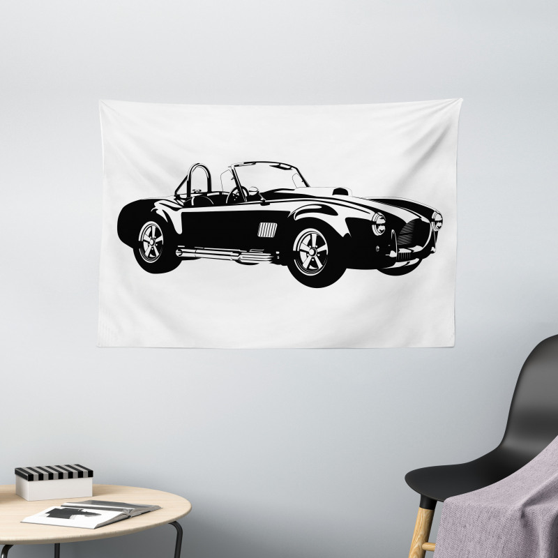 Sports Car Roadster Engine Wide Tapestry