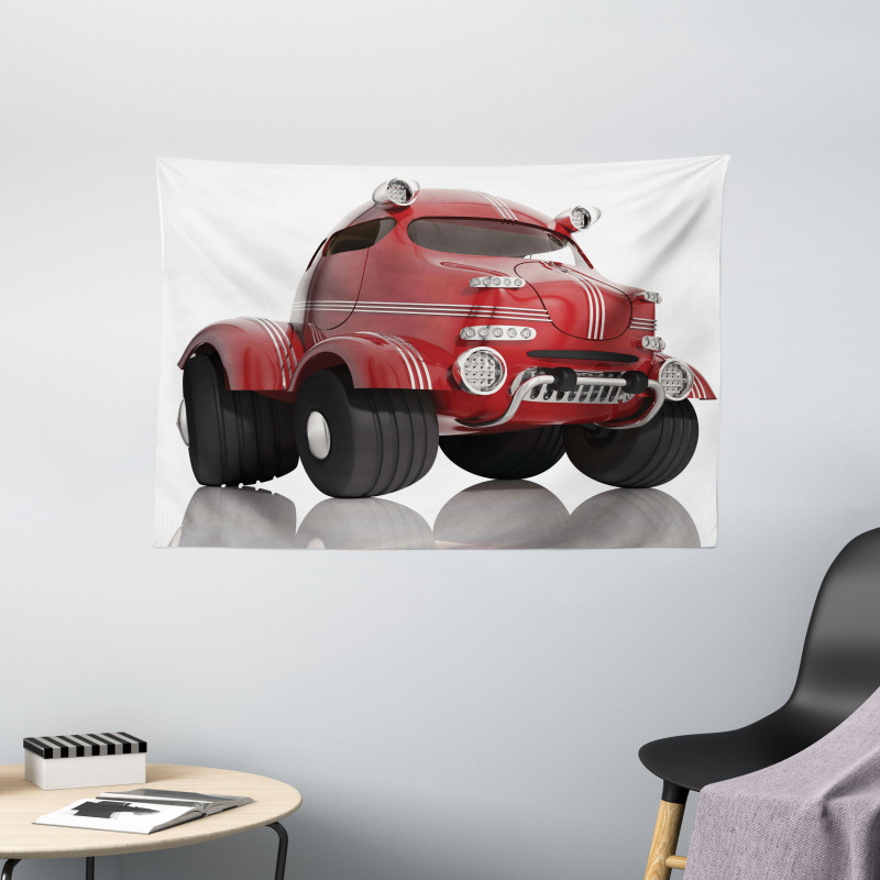 Realistic Kids Toy Design Wide Tapestry