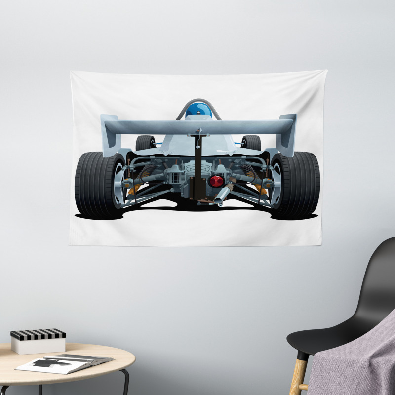Super Fast Vehicle Back Wide Tapestry
