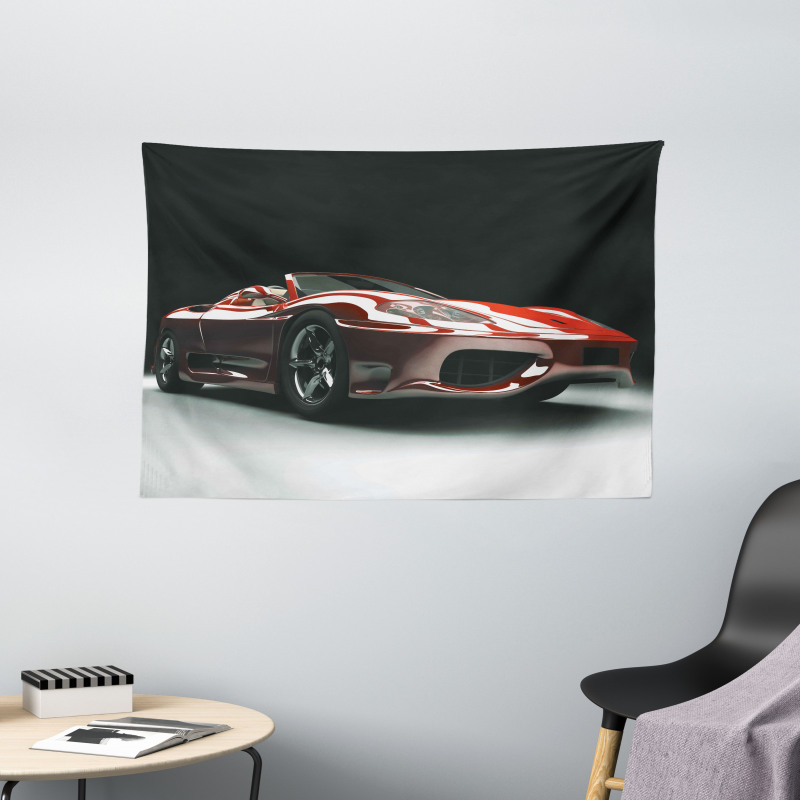 Automotive Industry Theme Wide Tapestry