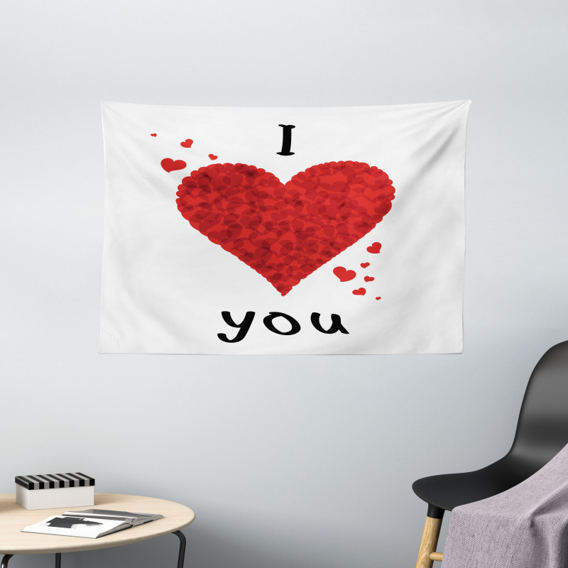 Love Bouquet Heart Wide Tapestry