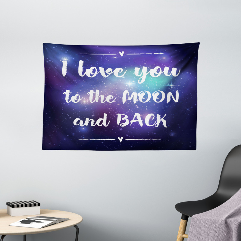 Outer Space Phrase Wide Tapestry