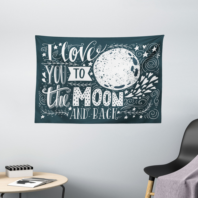 Universe Wish Floral Wide Tapestry