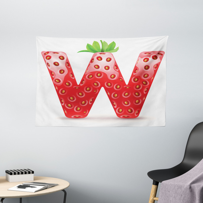 Capital W Strawberry Wide Tapestry