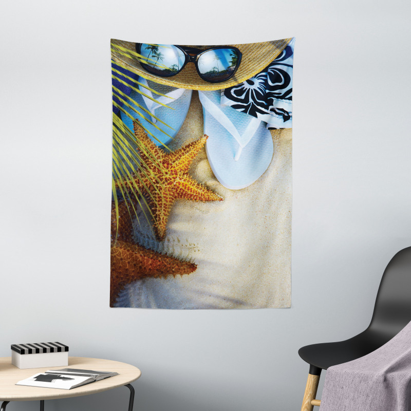 Tropical Beach Seashell Tapestry