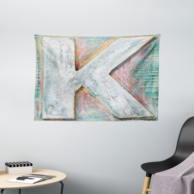 Scratched Looking K Wide Tapestry