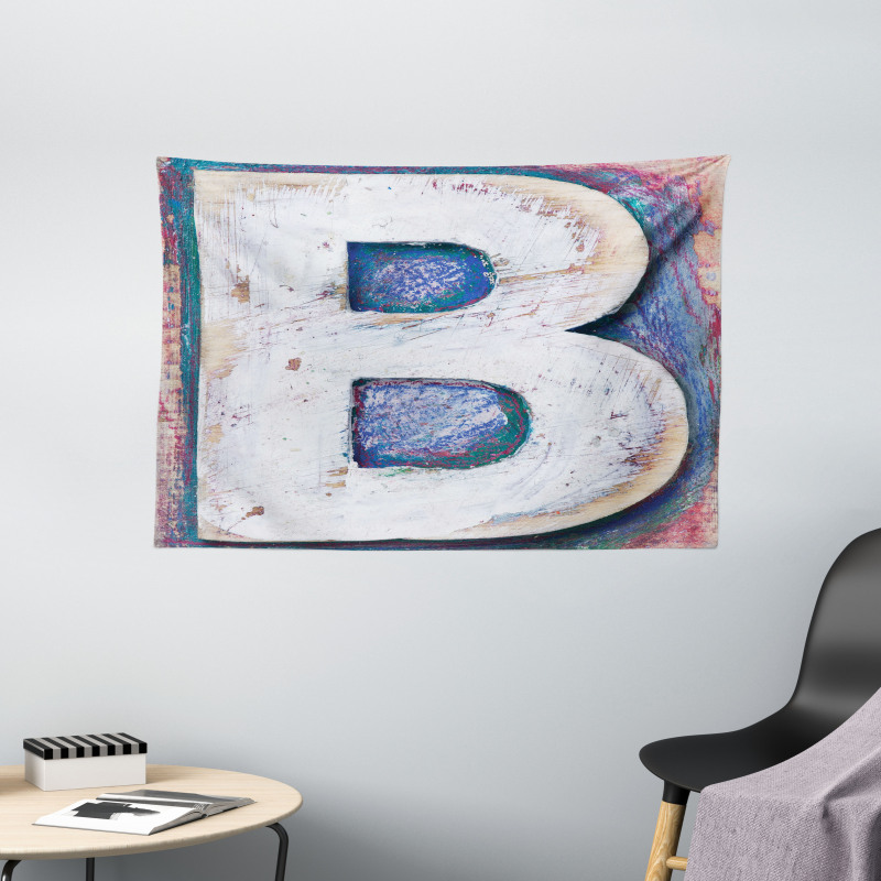 Printing Old B Wide Tapestry