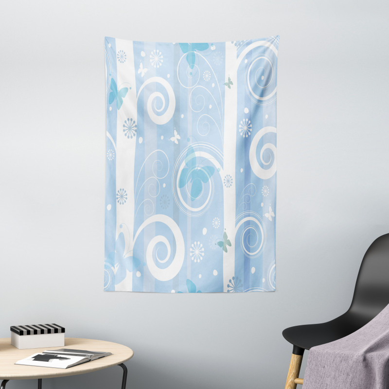 Snowflakes Butterfly Tapestry