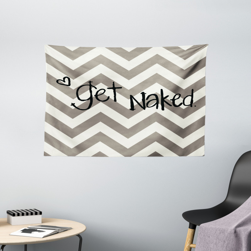 Get Naked Heart Zig Zag Wide Tapestry