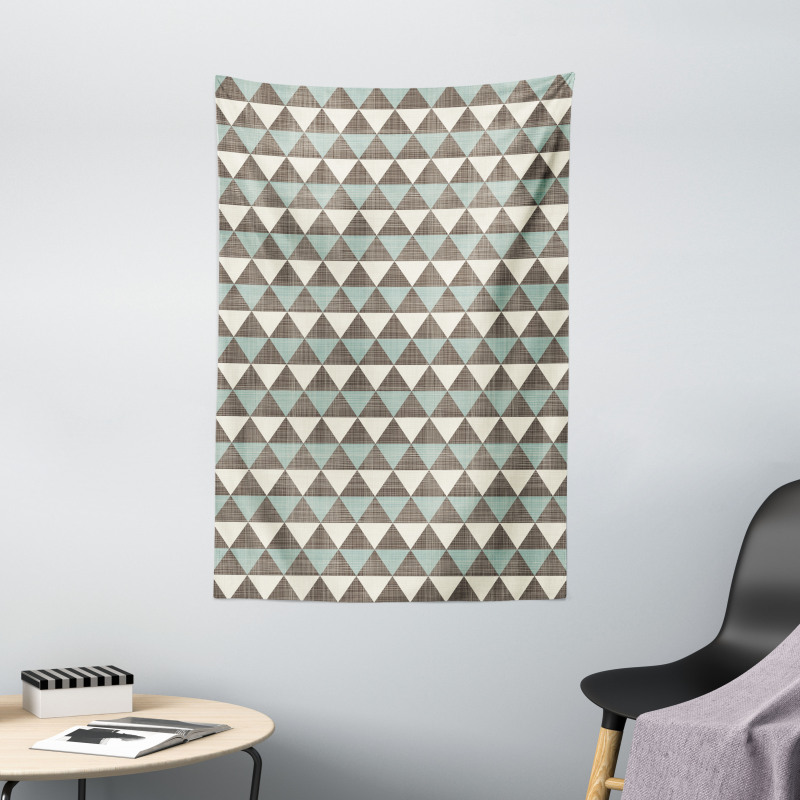 Cubism Triangles Tapestry