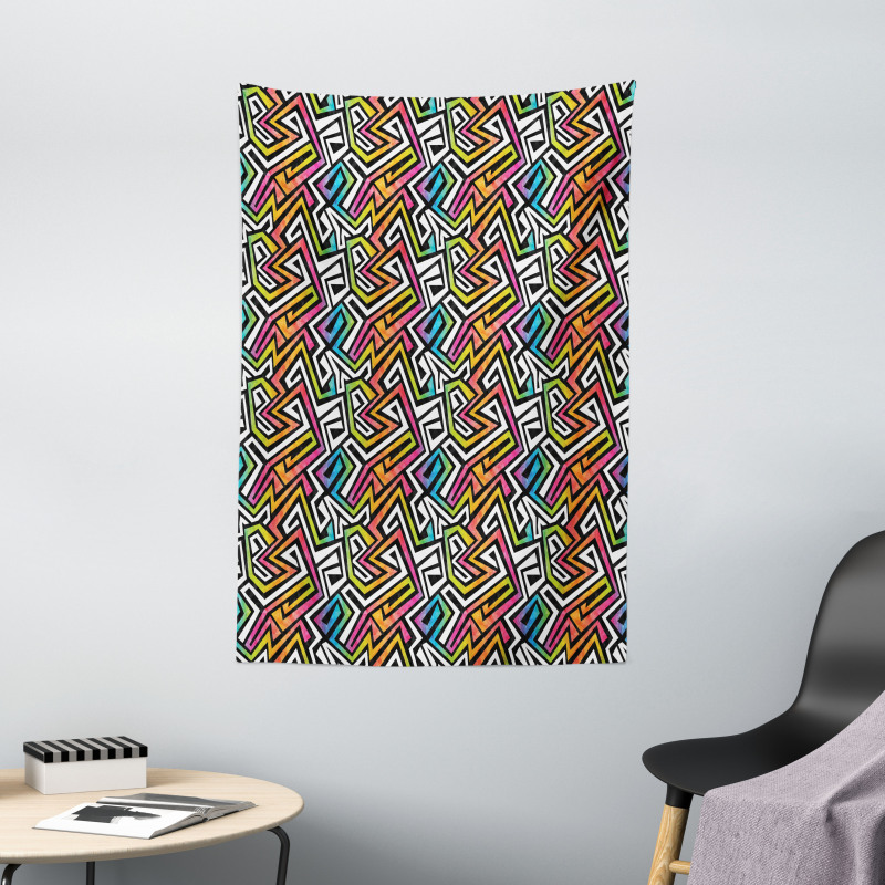 Grunge Puzzle Retro Tapestry