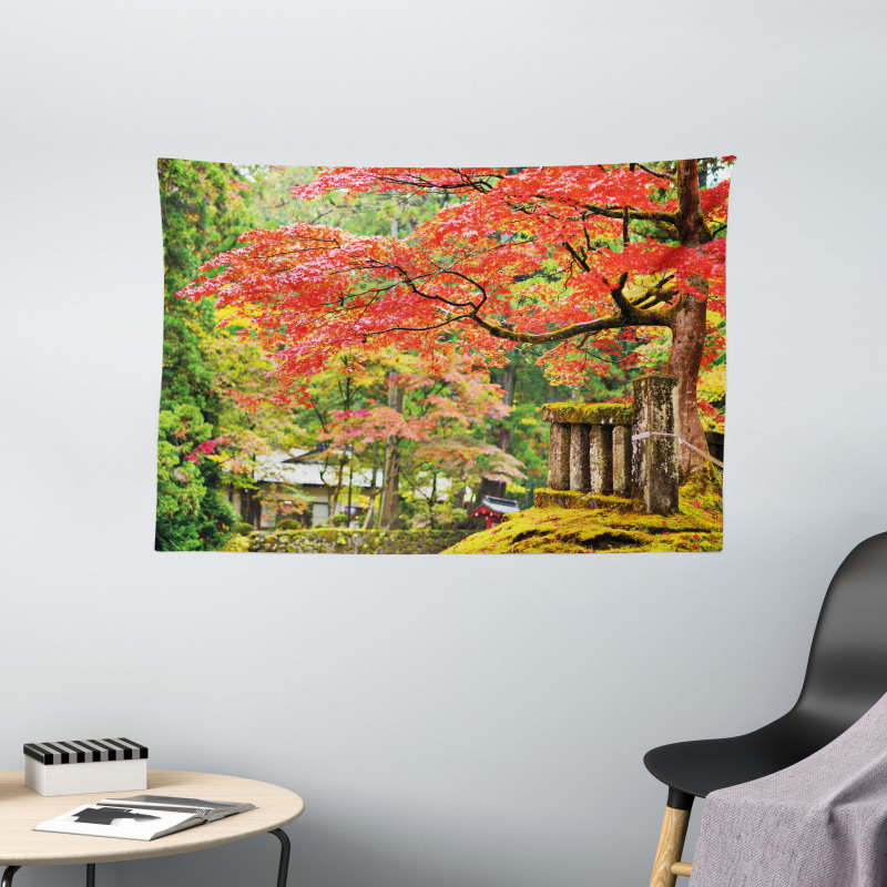 Sakura Tree Blossom Wide Tapestry