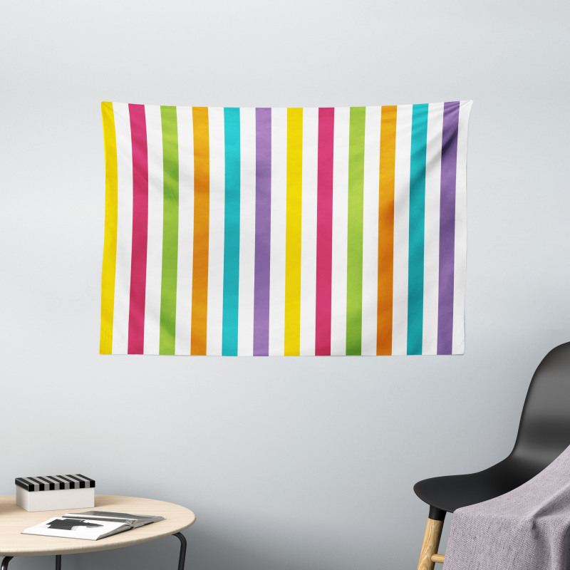 Minimalist Line Art Wide Tapestry