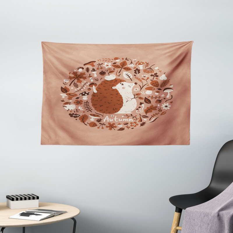 Autumn Elements Pine Wide Tapestry