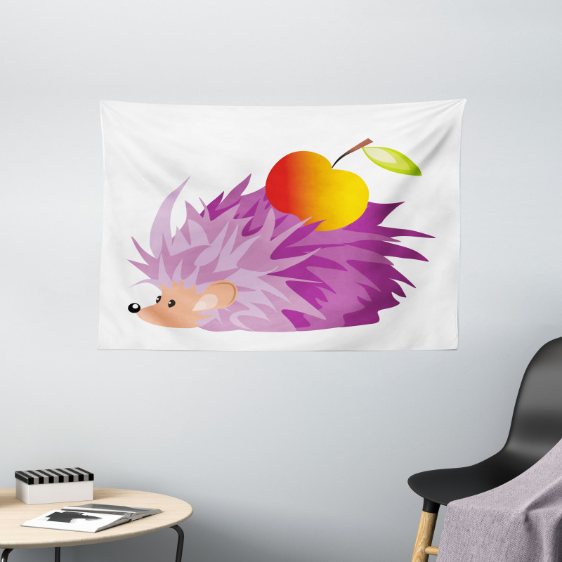 Abstract Animal Apple Wide Tapestry