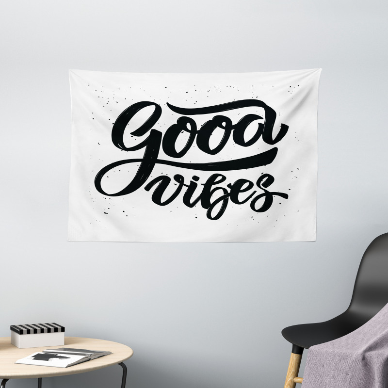 Modern Hand Drawn Wide Tapestry