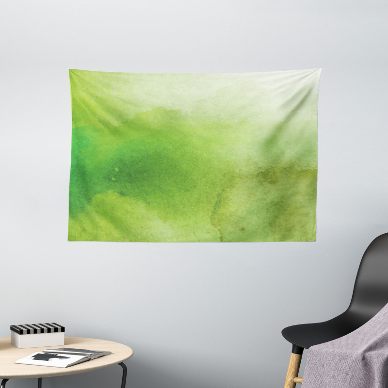 Grunge Watercolor Blurred Wide Tapestry