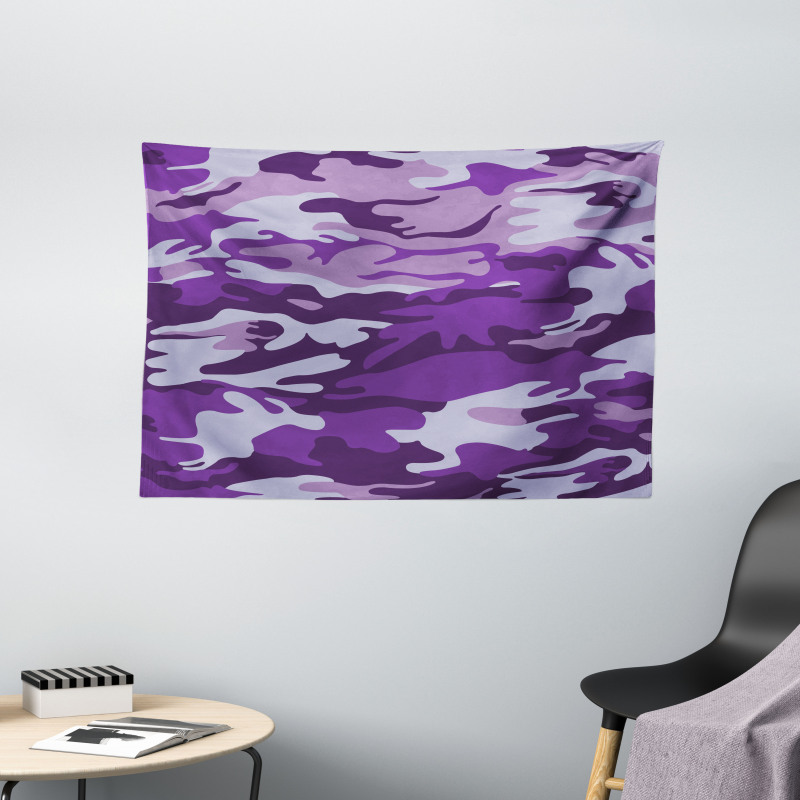 Purple Toned Waves Wide Tapestry