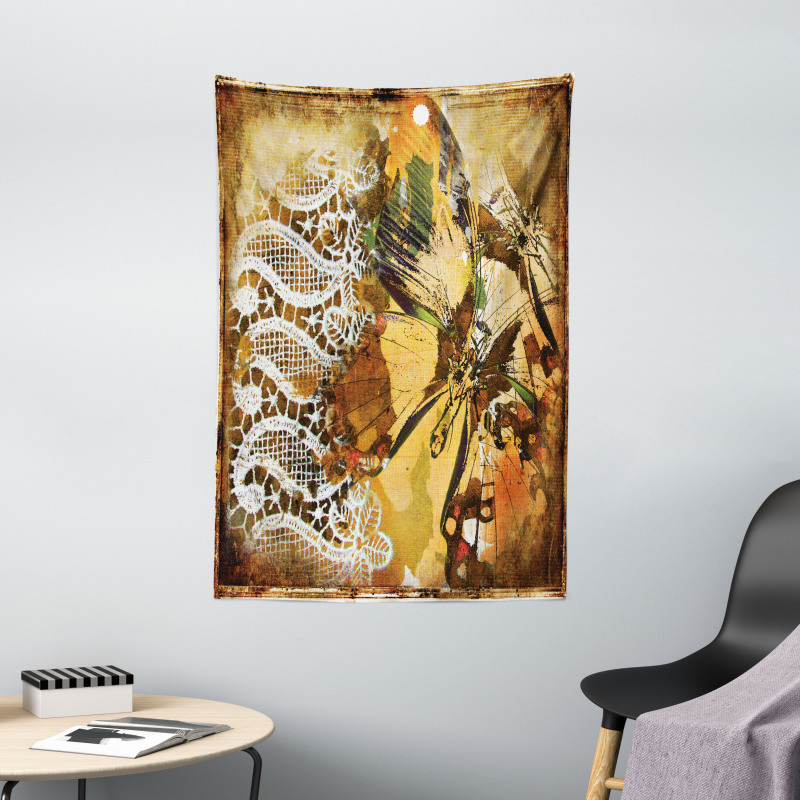 Butterfly and Lace Ornate Tapestry