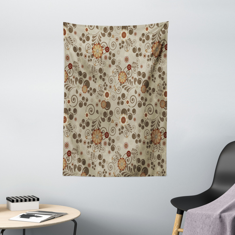 Swirls Curves and Dots Tapestry