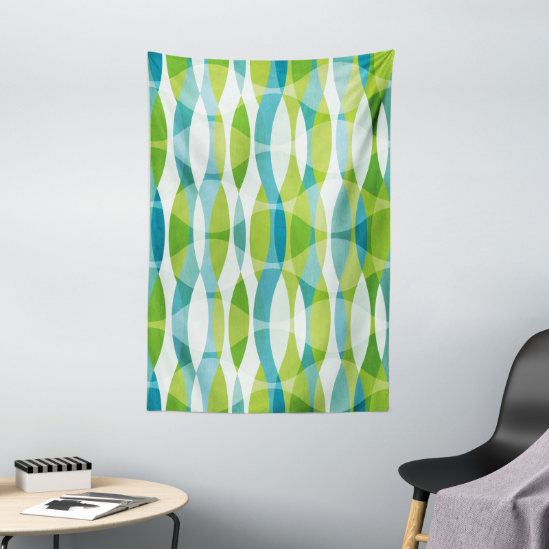 Geometric Oval Shapes Tapestry