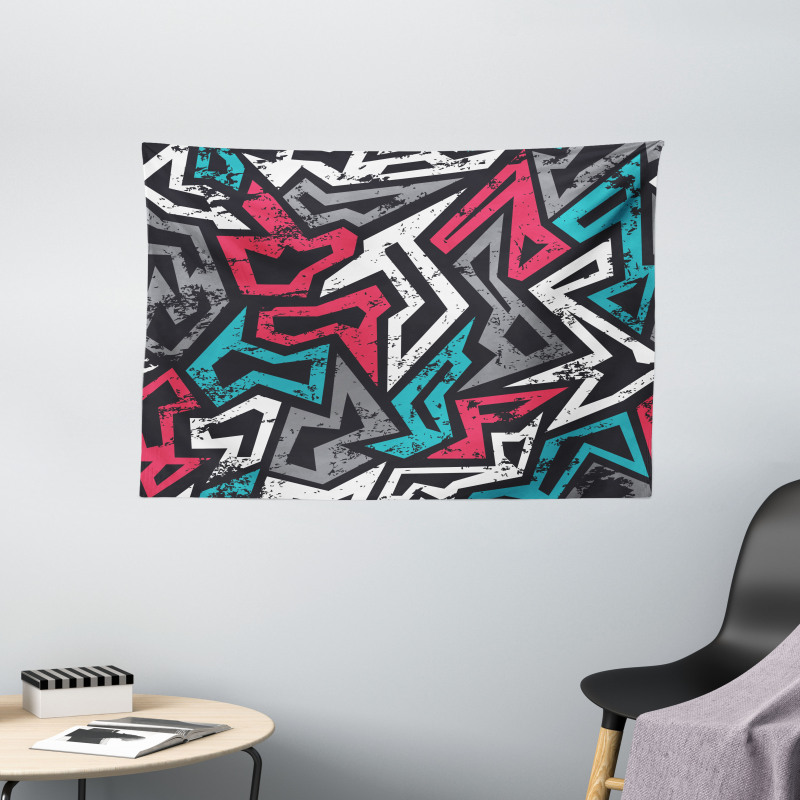 Hip Hop Culture Graffiti Wide Tapestry