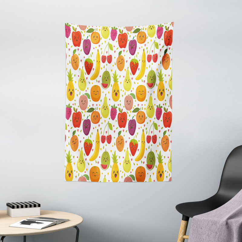 Banana Smile Kids Theme Tapestry