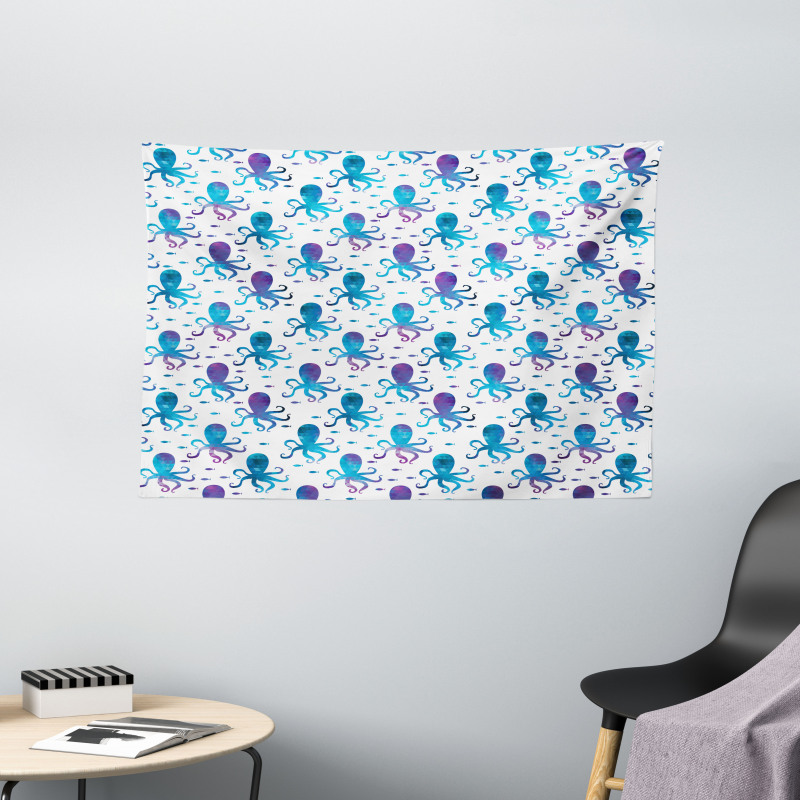 Polygonal Animal Design Wide Tapestry