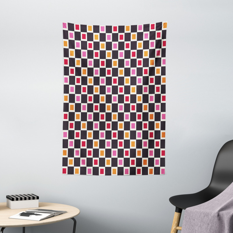 Grid Vivid Squares Tapestry