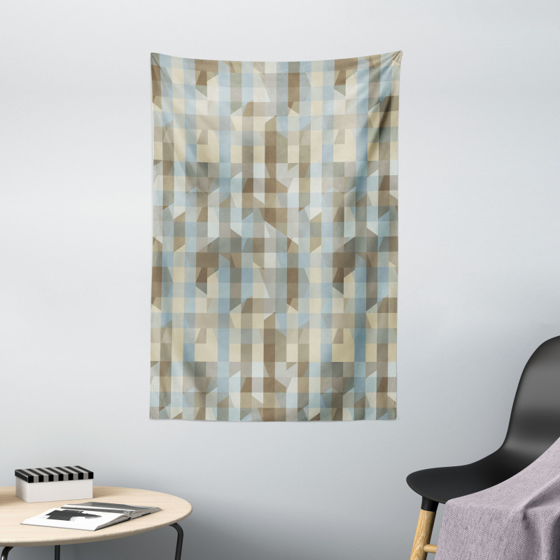 Soft Vertical Line Design Tapestry