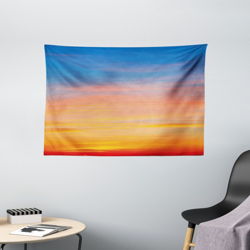 Majestic Dramatic Sunset Wide Tapestry